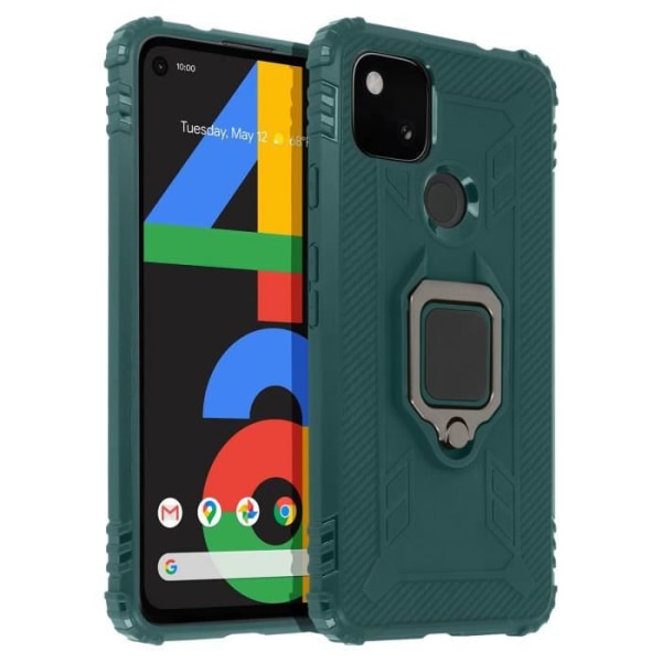 Coque - Google - Pixel 4A - Flexibel - Stötsäker - Metallring För Videostöd grön