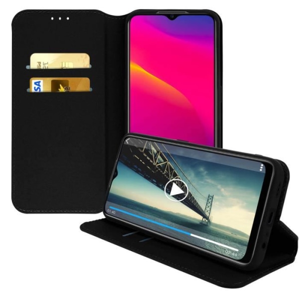 Oppo A5 2020 og A9 2020 Cover Wallet Case Sort Stander Funktion Sort