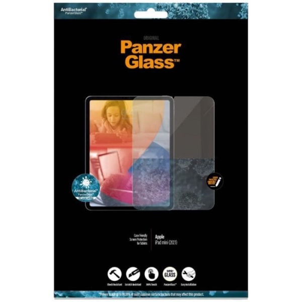 Fodralvänligt antibakteriellt skärmskydd i härdat glas för iPad Mini 6 (2021)