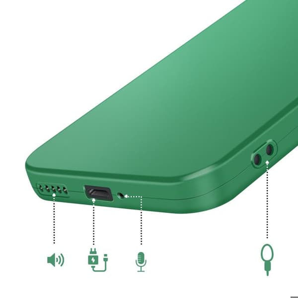 Siliconfodral för Redmi Note 15 Pro Plus med förstärkt kamerablock i grön Grön