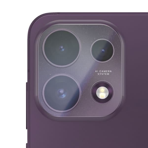 Kameralinsebeskyttelse til Oppo Reno 16F / 16 FS i hærdet glas iMak Transparent