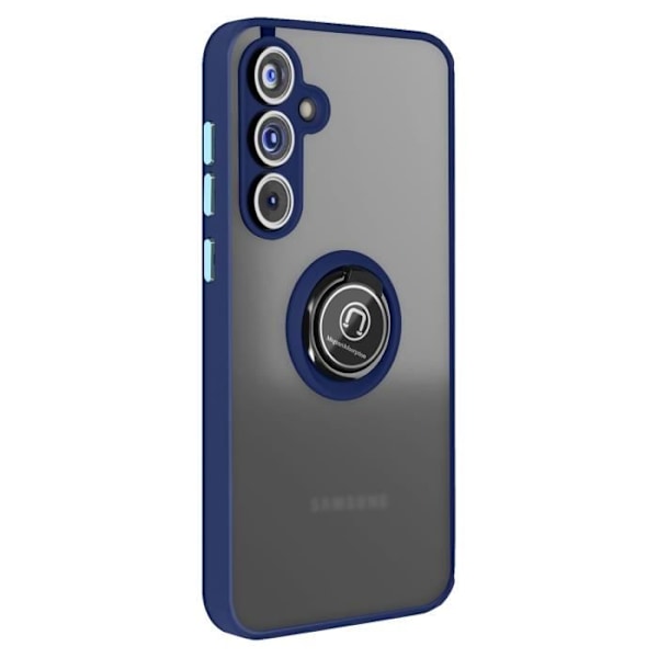 Fodral till Samsung Galaxy A55 - AVIZAR - Metal Ring Stand Function - Midnight Blue Blå