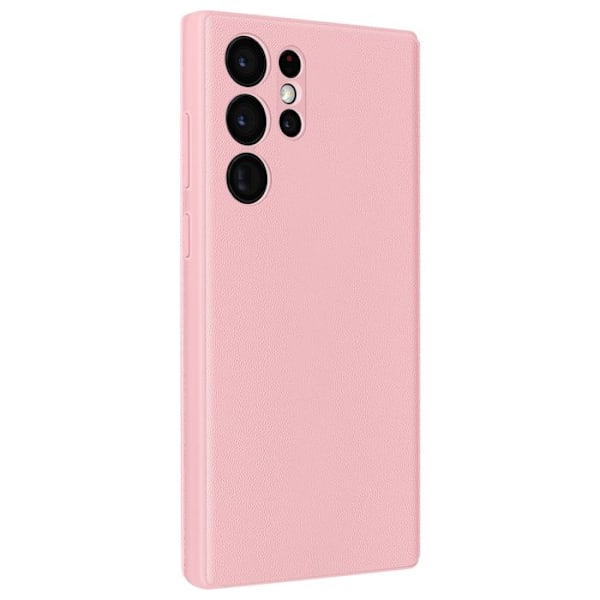 Nahkakotelo Galaxy S22 Ultra Näyttöikkuna Korttipidike Rose Rosa