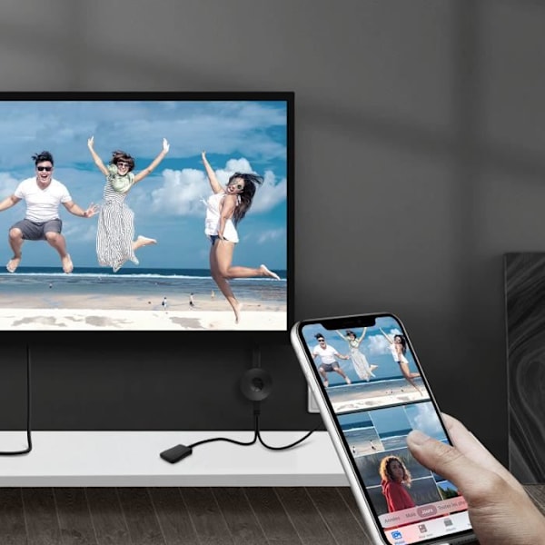 WiFi HDMI Videovastaanotin - AVIZAR - Full HD 1080p - Miracast - Airplay - DLNA Svart