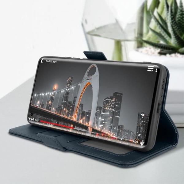 Etui - Xiaomi - Mi 11 Ultra - Syntetiskt läder - Videostativ - Kortfack Blå natt Midnattsblå