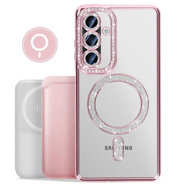 Coque Diamant til Samsung Galaxy A26 MagSafe Kontur Strass Rosa Rosa