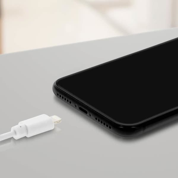 USB kabel - AVIZAR - iPhone iPad iPod - Quick Charge 2,0 - 1,2m - Hvid Vit