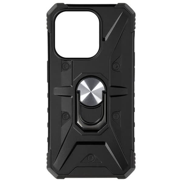 Coque Bague - AVIZAR - iPhone 15 Plus - Stötskydd - Bumper - Videostöd Svart