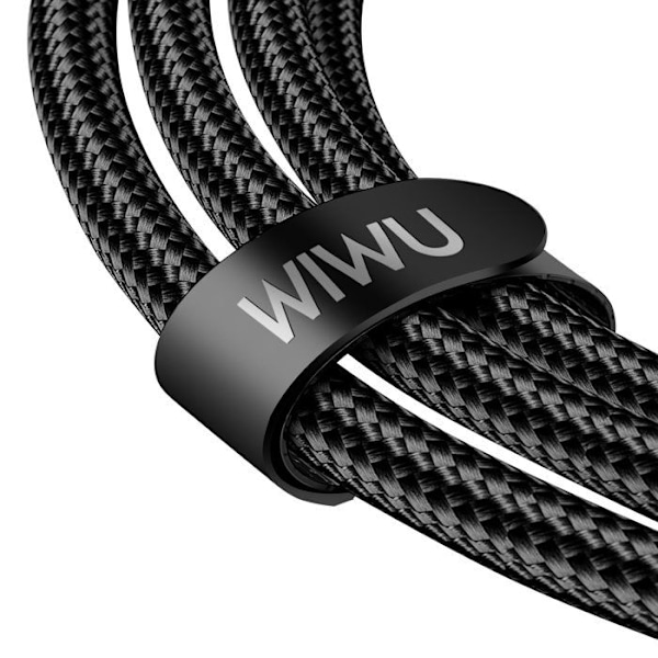Cabel 5-i-1 100W USB-C, iPhone Lightning och Apple Watch Längd 1m wiwu Svart
