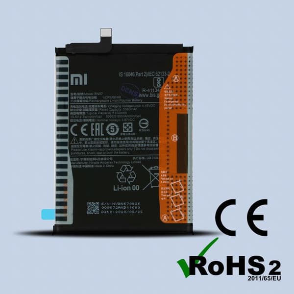 Batteri til Xiaomi Poco X3 5160mAh BN57 Service Pack Xiaomi Sort Svart