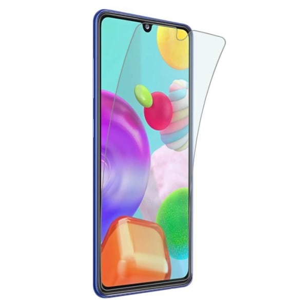 Galaxy A41 Fleksibel Glasfilm 9H Ultratynd Fuld Adhæsion Transparent Hvid