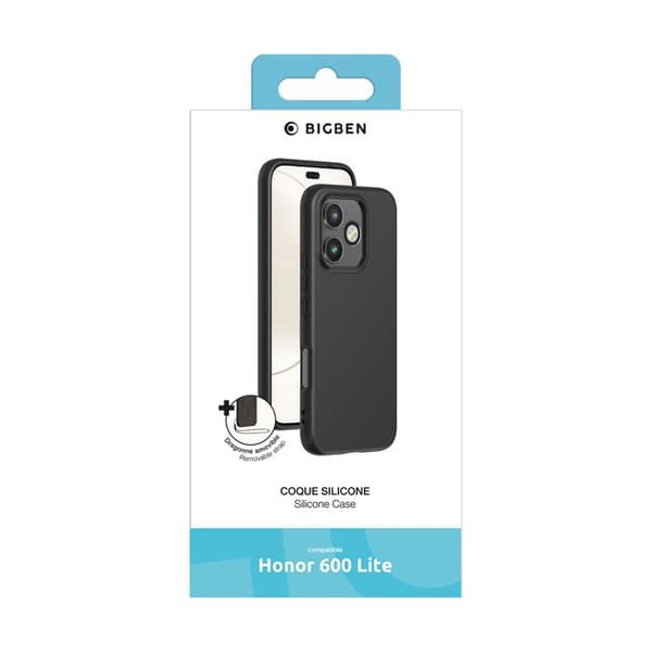 Silicone Cover til Honor 600 Lite med Blød Touch Finish BigBen Sort Svart