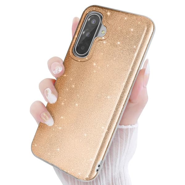 Cover - ADVARE - Galaxy A17 - Bi-Material - Glitrende Guld - Elegant Beskyttelse Gul