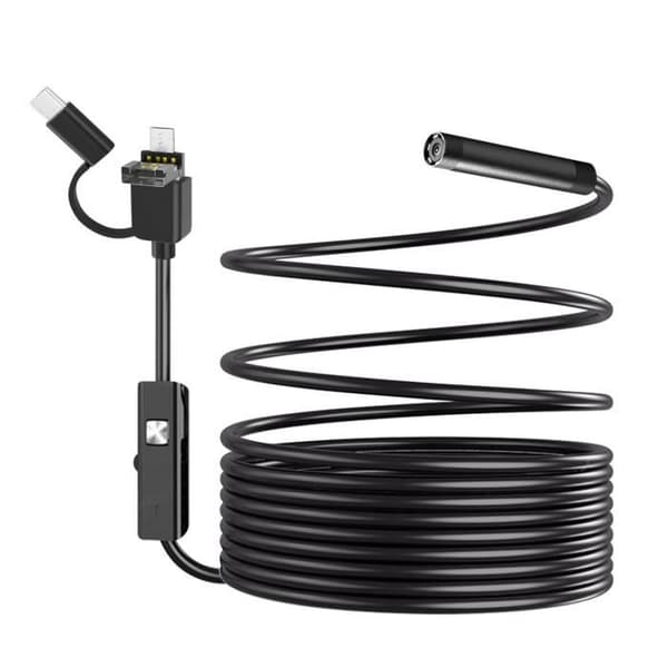 AVIZAR IP67 vedenpitävä endoskooppi - 5 m USB-C Micro USB USB -kamera - Piilokameratoiminto