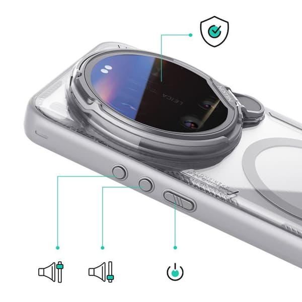 Cover til Xiaomi 17 Ultra Model Iceblade Prop med Foldbart Kameradække Nillkin Grå Grå