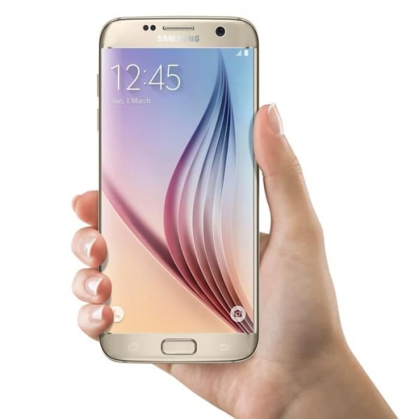 Komplet blok Samsung Galaxy S6 LCD-skærm Touch Glas Original Gul Guld