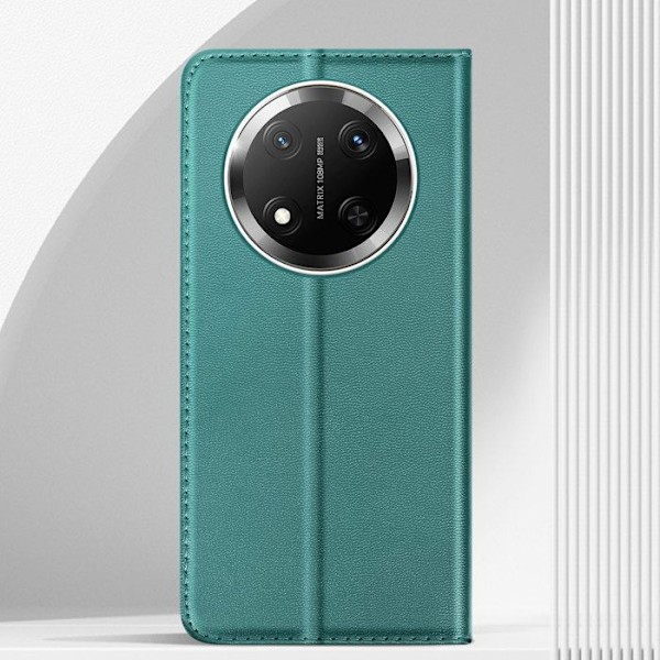 Etui för Honor Magic 7 Lite Fodral Portfölj Magnetiskt Stöd Grön Grön