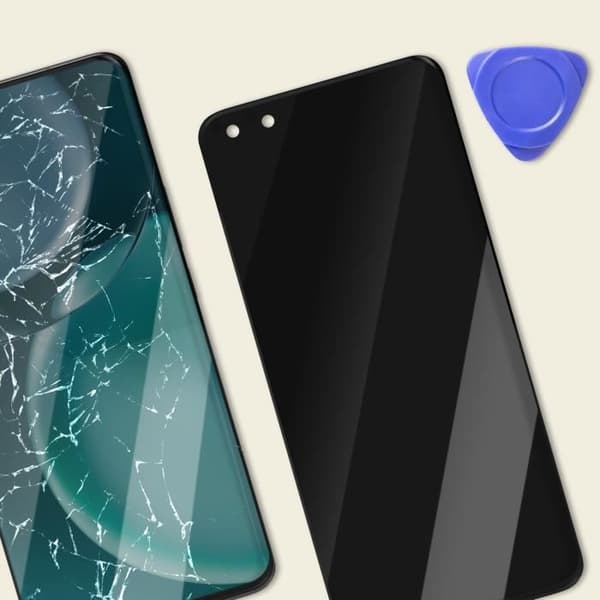 Komplet LCD-skærm - Honor - Magic 4 Pro - Touchskærm - Sort Relife Chassis - Nem montering Svart