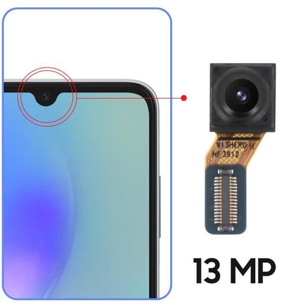Frontkamera - SAMSUNG - Galaxy A25 5G - Selfie Sensor 13MP - Original - Sort Svart