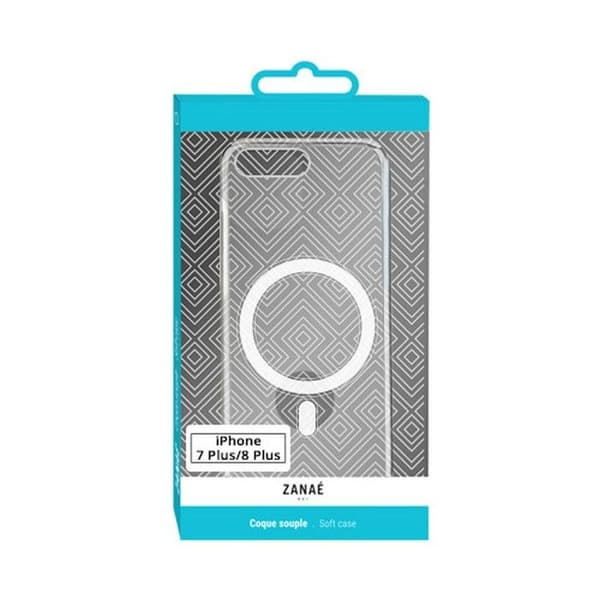 Skyddsskal - ZANAÉ - iPhone 8 Plus - Transparent - Stötsäker - Kompatibel med MagSafe Transparent