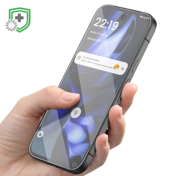 Härdat glas för Google Pixel 9a, motståndskraftigt 9H+, Made For Google Force Glass, transparent Vit