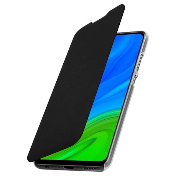 Huawei P smart 2020 Plånboksfodral - AVIZAR - Svart - Syntetisk - Lock - Slät Svart
