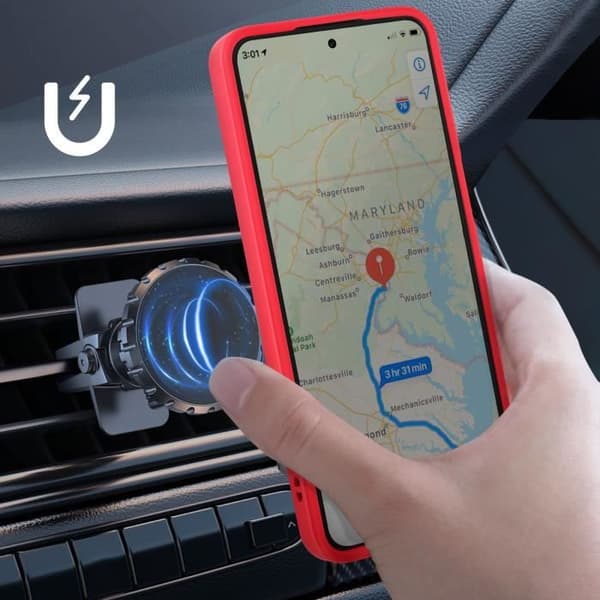 Coque för Honor 200 Smart - MÄRKE - Metallisk - Stötsäker - Röd - Videostöd Röd