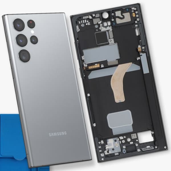 Erstatningscentralchassis til Galaxy S22 Ultra Service Pack Samsung Grå Grå