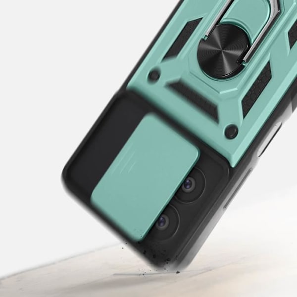 Kotelo - AVIZAR - Xiaomi Redmi Note 12 5G - Iskunkestävä - Rengasvideotuki - Vihreä Grön