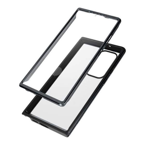 SUPCASE Samsung Galaxy S23 Ultra Full Suojakotelo - Armored Contours - Metallin musta Metallic svart