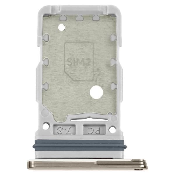 SIM-kortskuffe - Samsung Galaxy S23 Ultra - 2 Nano SIM Slots - Beige farve beige