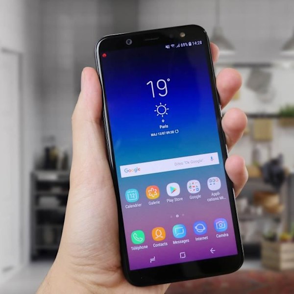 LCD-skärm - Samsung - Galaxy A6 - Touch - Original - 5,5 tum - Svart Svart