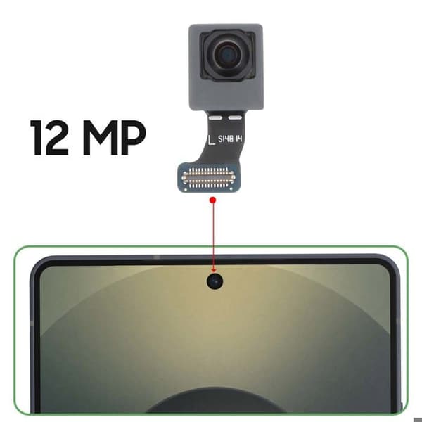 Frontkamera - AVIZAR - Galaxy S25 Ultra - 12MP - Erstatning - Sort Svart