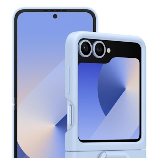 Originalt etui til Samsung Galaxy Z Flip 6 med slank silikonering Samsung lyseblå Blå