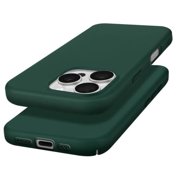 Coque til iPhone 16 Pro - Fast Cover - Mørk Grøn - Soft-touch - Stødabsorberende - Ridsesikker Grön