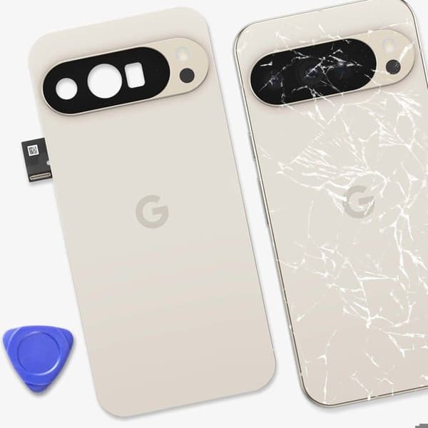 Originalt batteri för Google Pixel 10 Pro XL med förinstallerad vit Google-lim Vit