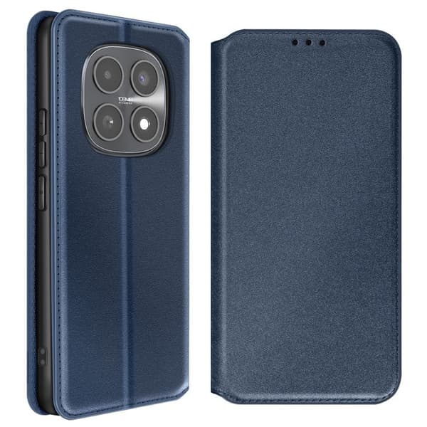 Foliofodral för Redmi Note 15 5G / 4G med kortfack och ställfunktion Mörkblå Blå