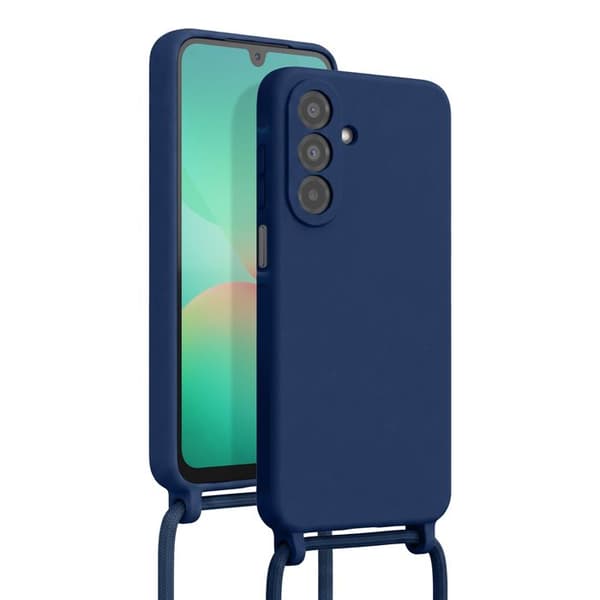 Silicone Cover til Samsung Galaxy A26 med Blå Natteliv Halsrem Blå
