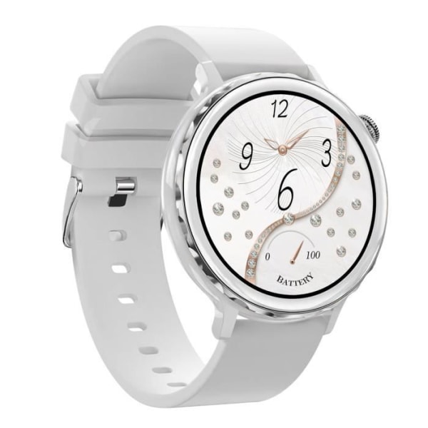 Bluetooth Connected Watch Sundhedsovervågning Opkaldsstyring Musik LinQ Silver Dial Grå