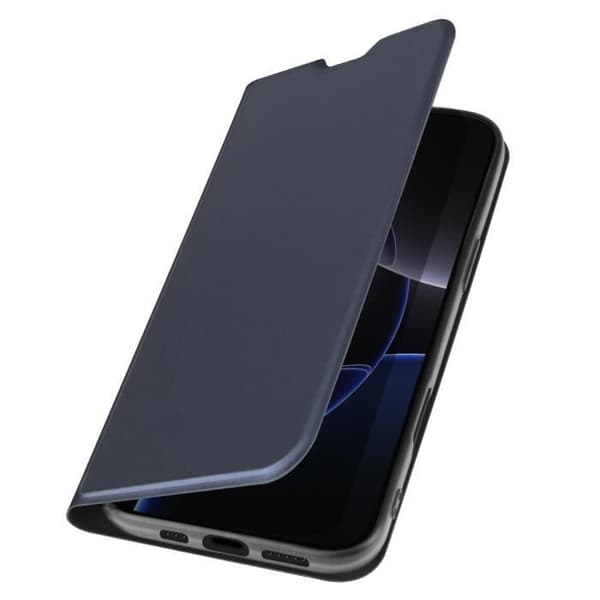 Fodral till iPhone 16 Pro - AVIZAR - Soft touch - Korthållare - Videostöd - Blå Blå