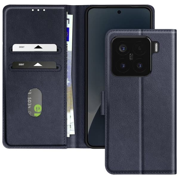 Smartphonefodral - Xiaomi - 15 - Plånbok - Videostöd - Mörkblå Blå