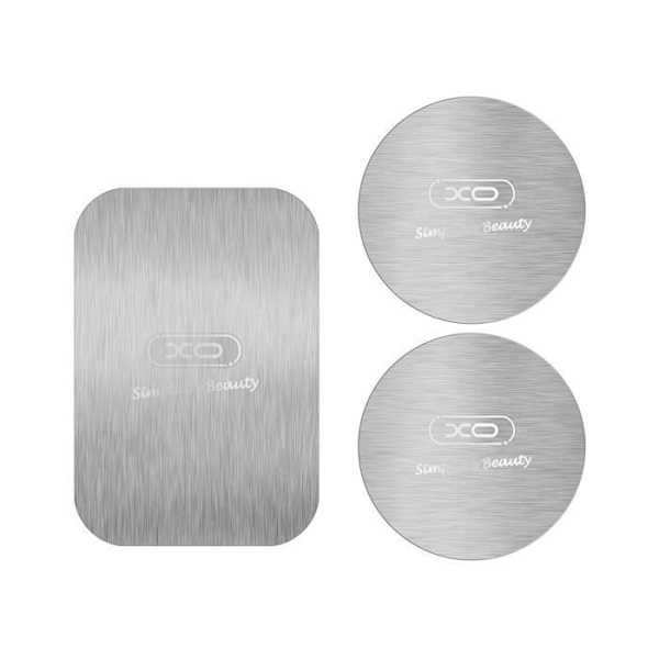 Biladaptere - XO - 3 metalplader - Universal - Magnetisk støtte - Sølv Pengar