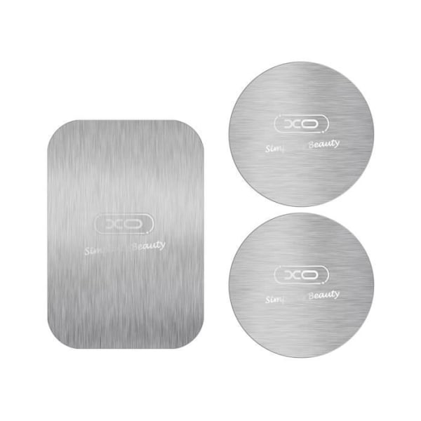 Biladaptrar - XO - 3 metallplattor - Universal - Magnetstöd - Silver Pengar