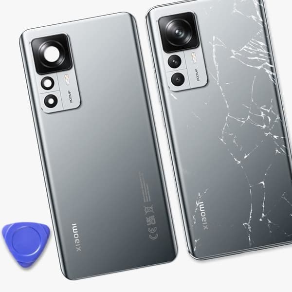 Bakglas - XIAOMI - 12T Pro - Silver - Service Pack - Original glas Grå