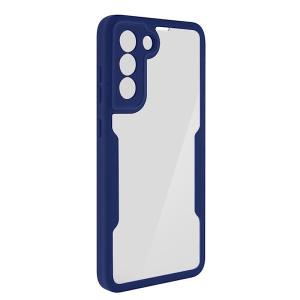 Samsung Galaxy S21 Plus Case Plexiglas Bagside Front Polymer Stødsikker Blå Kontur Blå
