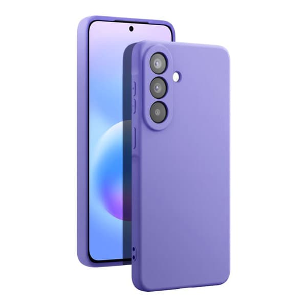 Silicone Soft-Touch Cover til Galaxy A57 med Microfiber Foring i Lilla Violett