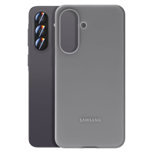 Coque - SAMSUNG - Galaxy A37 - Glat silikone - Hævede kanter - Grå Grå