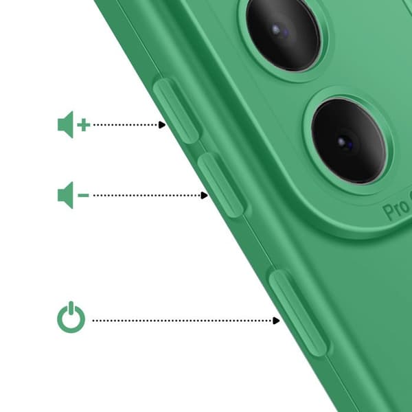 Silicone Cover til Galaxy S25 FE med Forstærkning til Kamerablok Grøn Grön