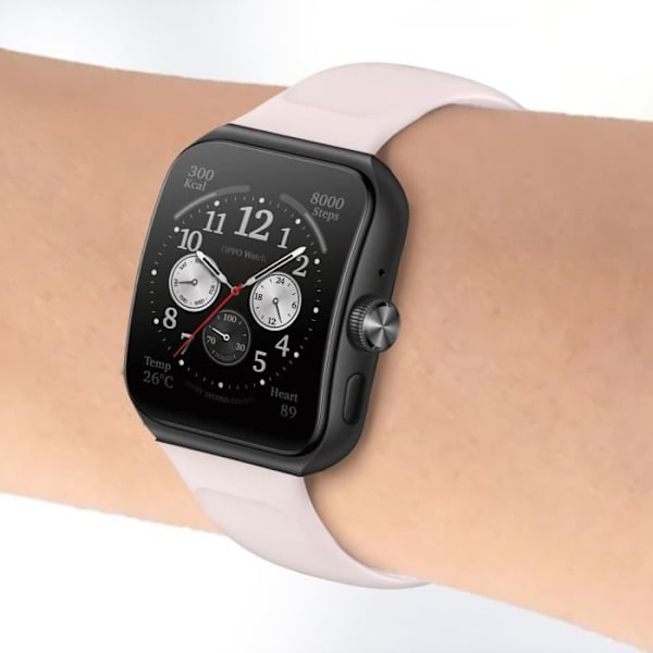 AVIZAR armbånd til Oppo Watch 3 Pro i pink silikone med soft touch finish og rem med huller Rosa