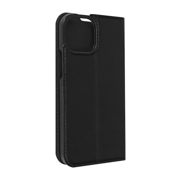 iPhone 13 Pro Max-fodral - AKASHI - Ekologiskt läder svart - Kortfack - Video-stöd Svart